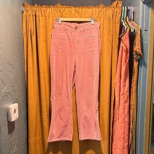 Wide Leg Corduroy Pants in Dusty Rose